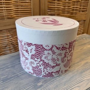 Boîte ronde fleurie relookée